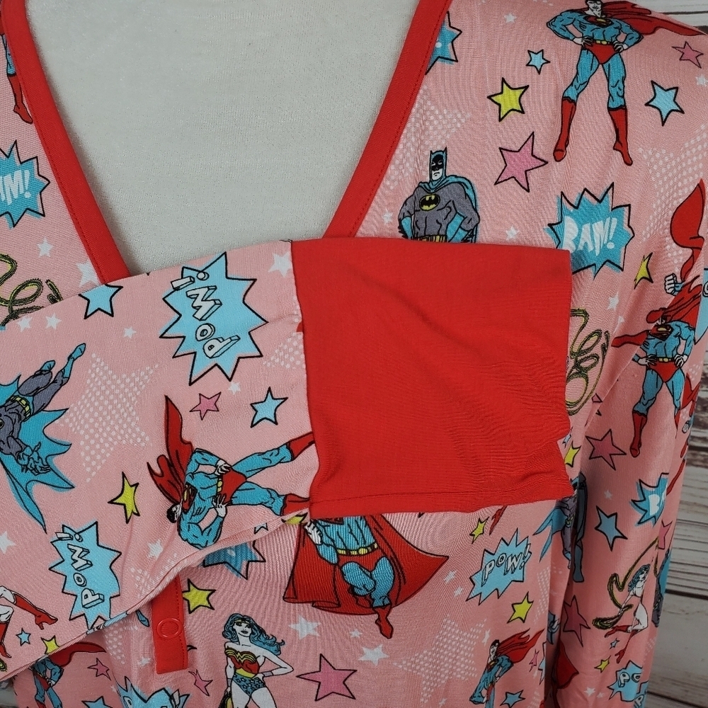 NWT Little Sleepies Womens Large DC Justice League 2-PC Pajamas Top Pants    #59 - Picture 5 of 15